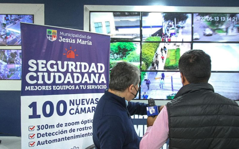 La Municipalidad de Jesús María adquirió 100 nuevas cámaras de seguridad de última generación, capaces de detectar rostros entre otros beneficios