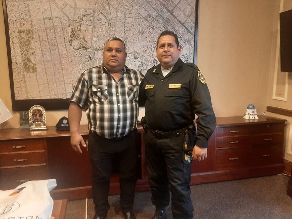 Jesús Gálvez Olivares mantuvo una reunión con el Comandante PNP. Christian Zea Núñez
