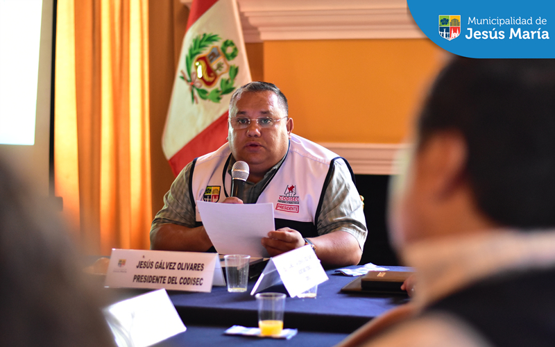 Alcalde de Jesús María presidió reunión del Comité Distrital de Seguridad Ciudadana