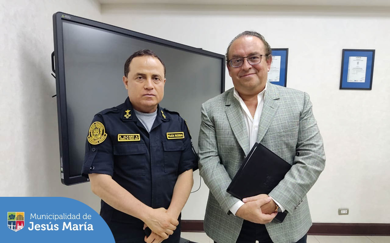 Gerente Municipal, Harry Mac Bride, sostuvo una importante reunión con el Comandante General de la Policía Nacional del Perú